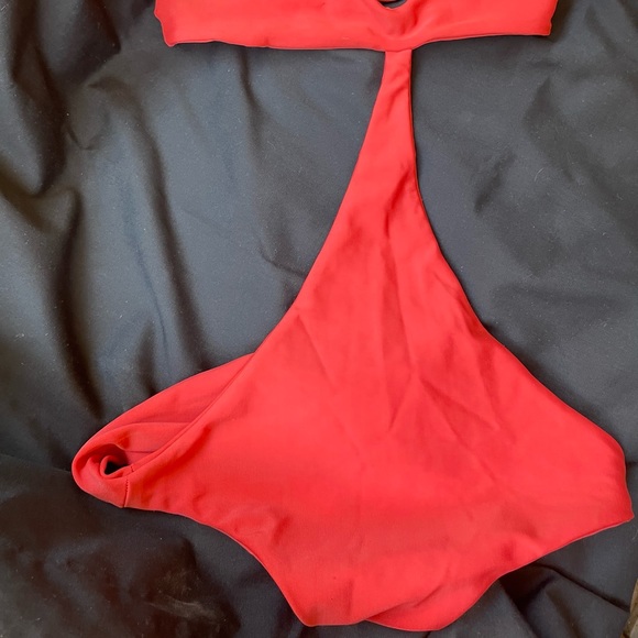 NEW Mikoh Makaha Multi String Racerback Cut out Monokini Swimsuit Paprika Small - Picture 11 of 16